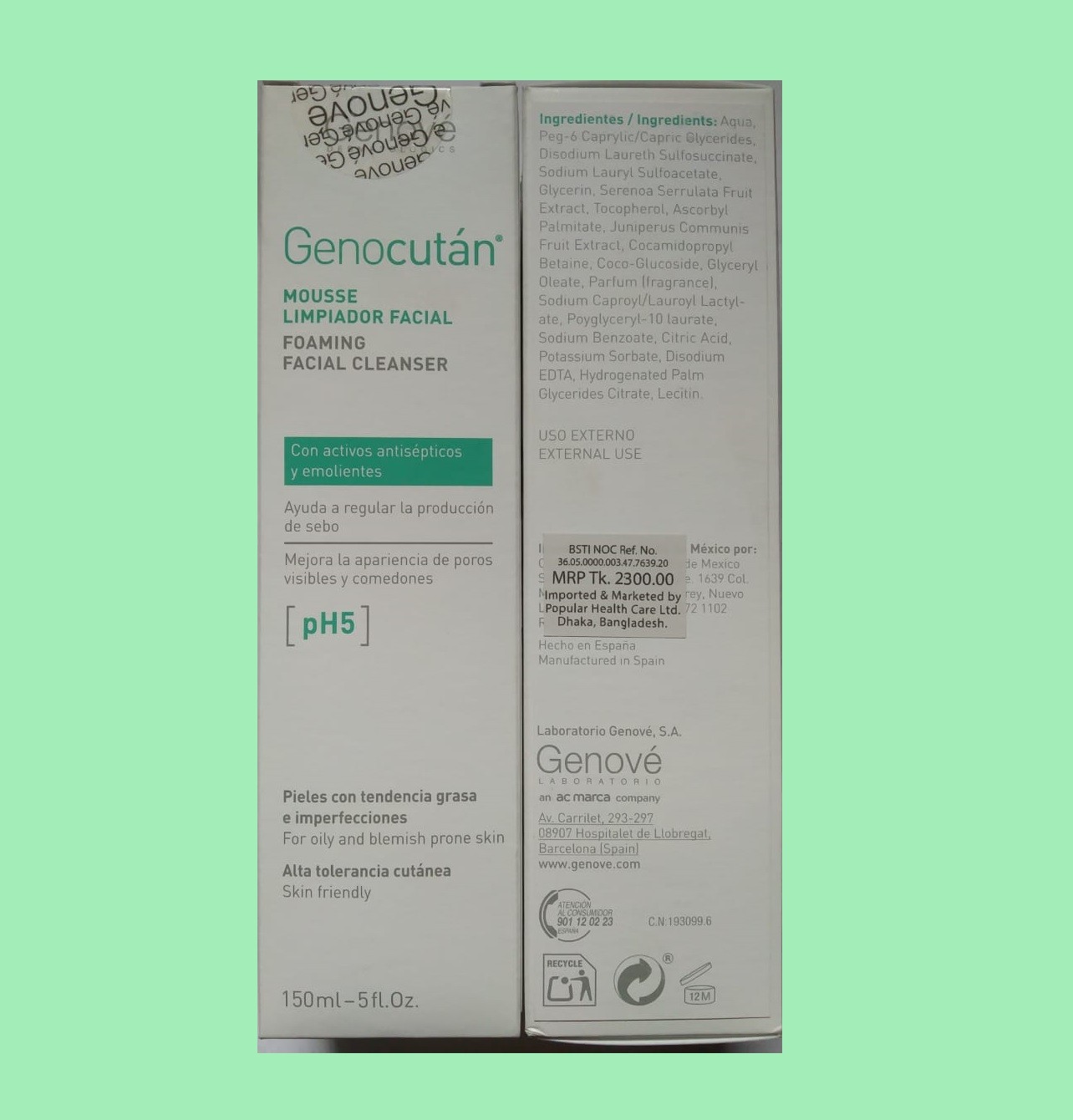 Genove Foaming Facial Cleanser 150 ml