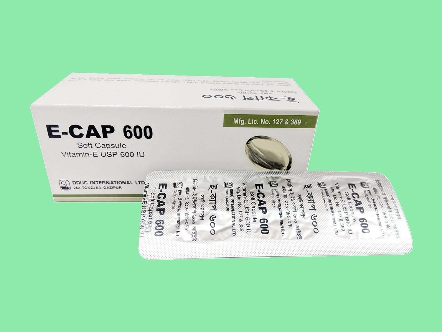 E-Cap 600 Capsule 30's pack