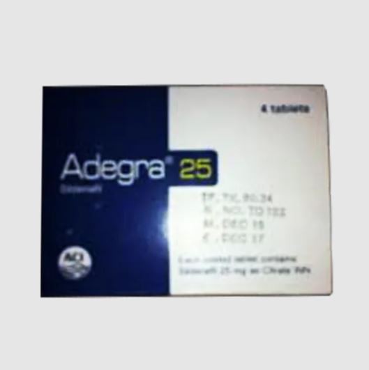 Adegra 25 mg Tablet 4's pack